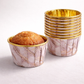 Round Gold Foil Cupcake Molds with lid