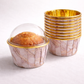 Round Gold Foil Cupcake Molds with lid