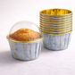 Round Gold Foil Cupcake Molds with lid