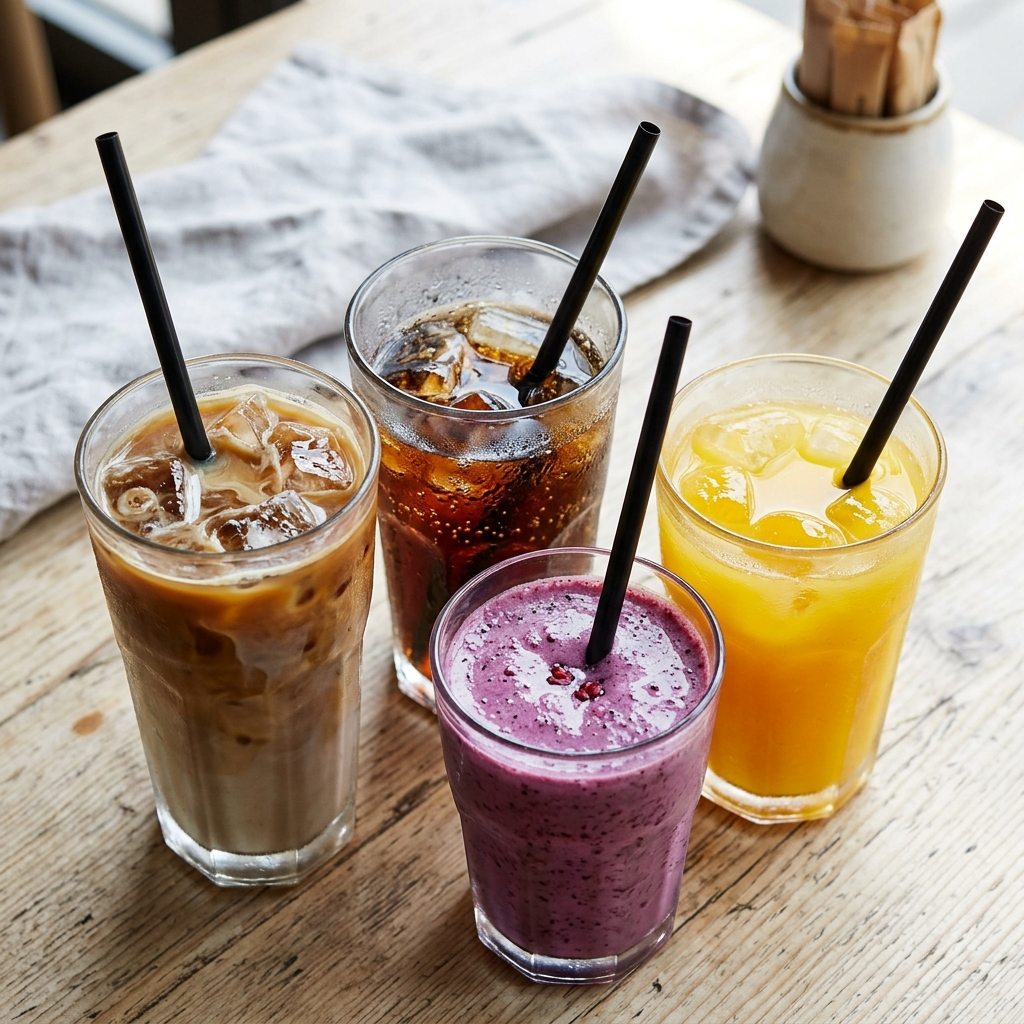 Black Plastic Straw 8mm