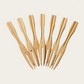 premium bamboo fruit forks two pronged natural wood splinter free – PackItUp Pakistan