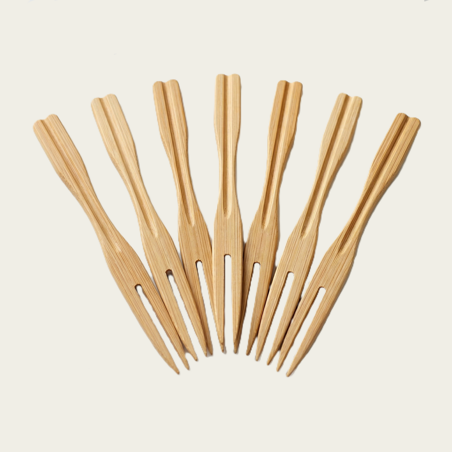 premium bamboo fruit forks two pronged natural wood splinter free – PackItUp Pakistan
