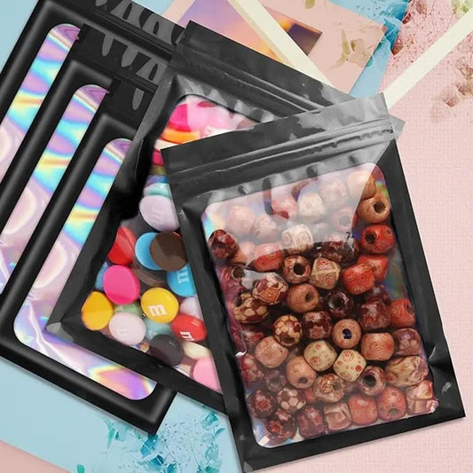 Black Mylar Ziplock Pouch