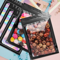 Black Mylar Ziplock Pouch