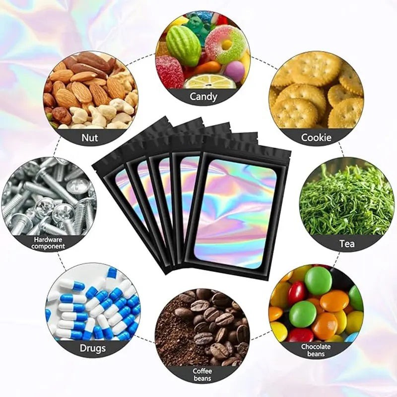 Black Mylar Ziplock Pouch