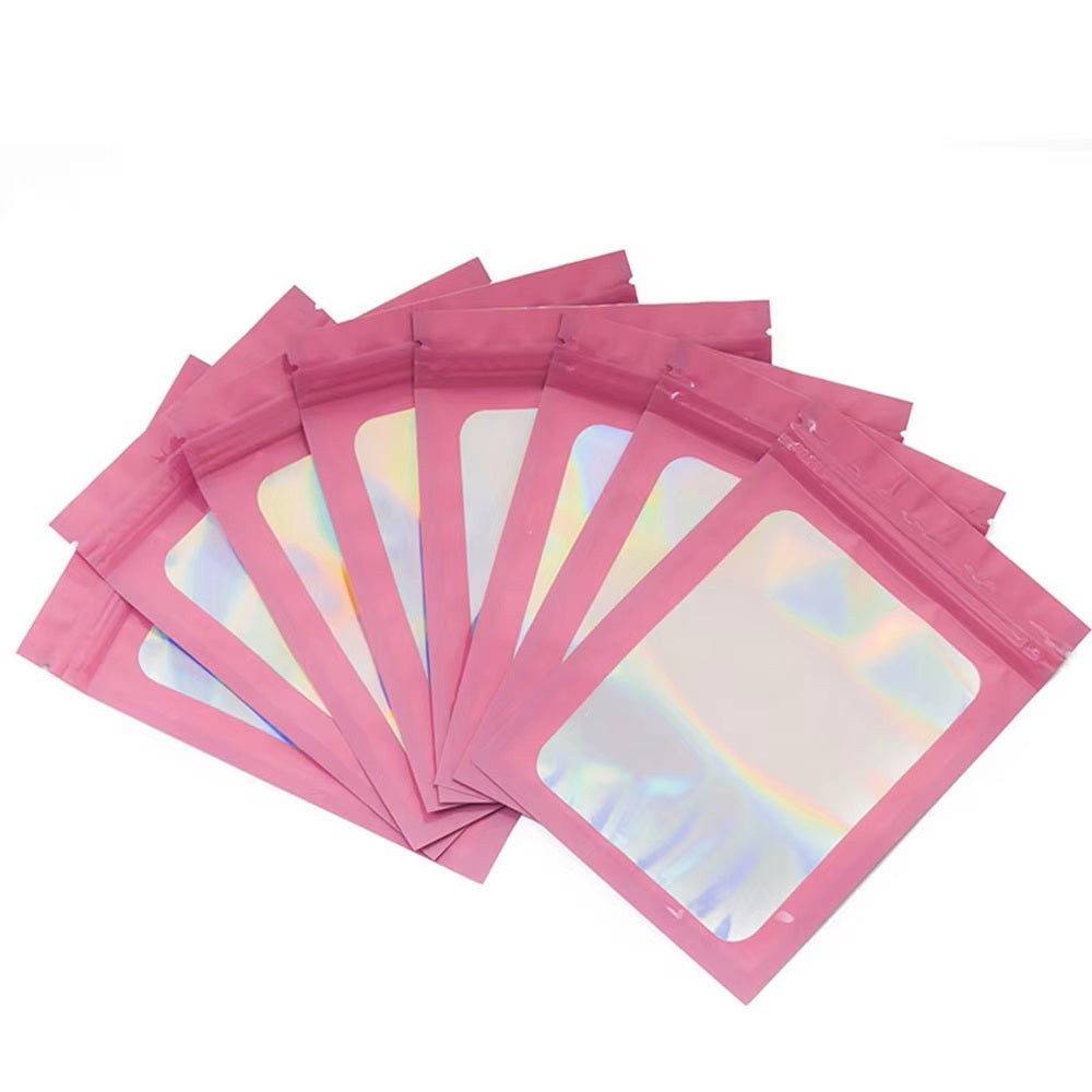 Pink Mylar Ziplock Pouch