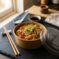 Kraft Bowl with PET Lid - Medium Size - 700ml