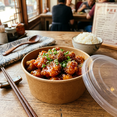 Kraft Bowl with PET Lid - Medium Size - 700ml