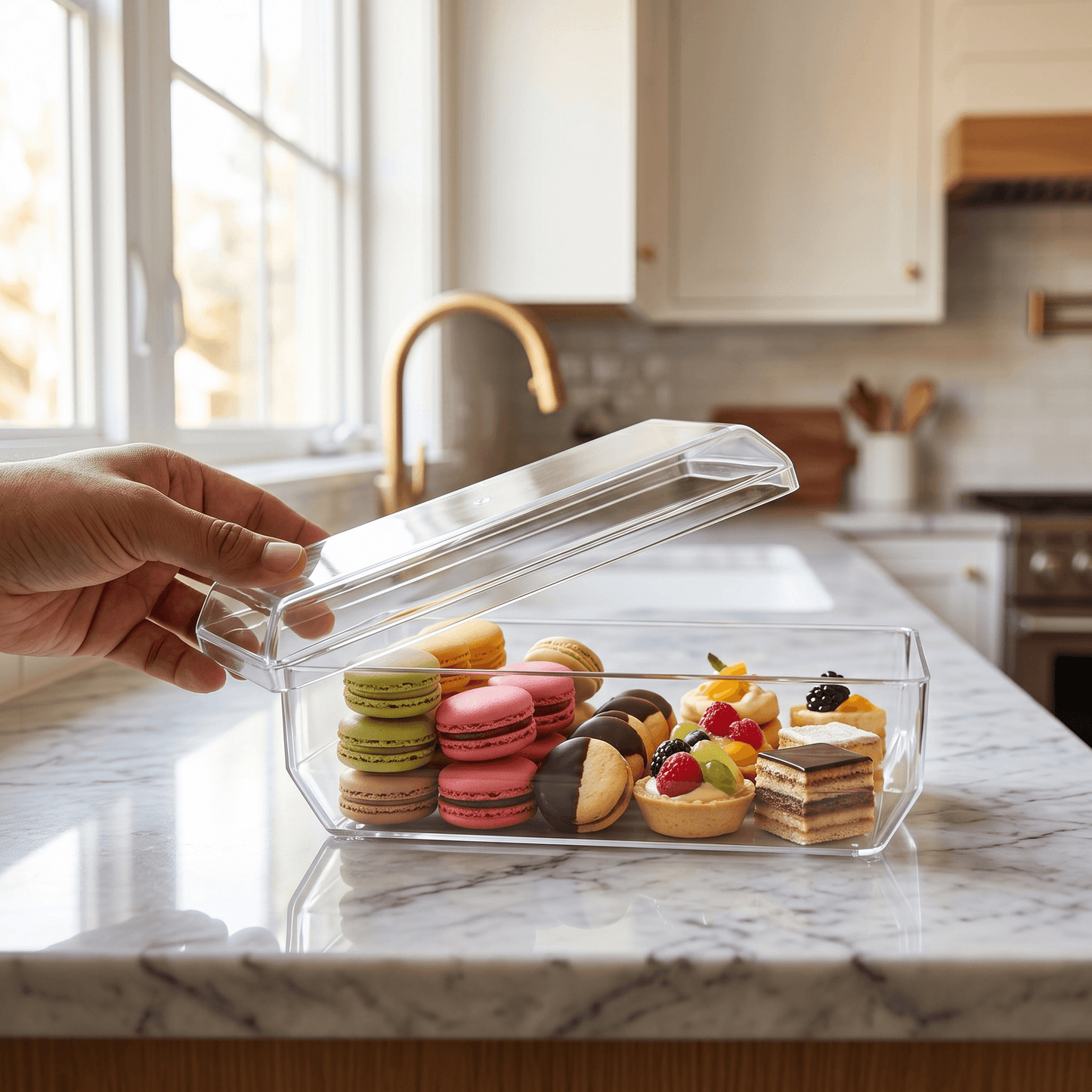 Rectangular Acrylic Storage Container - 500g