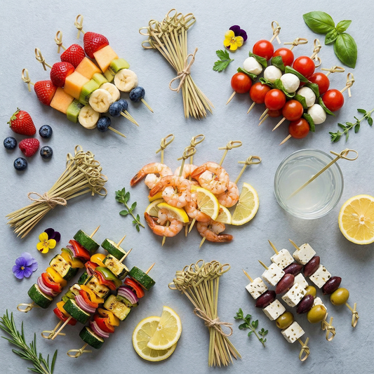 Wooden Bamboo Knot Skewer 150mm - 100pc
