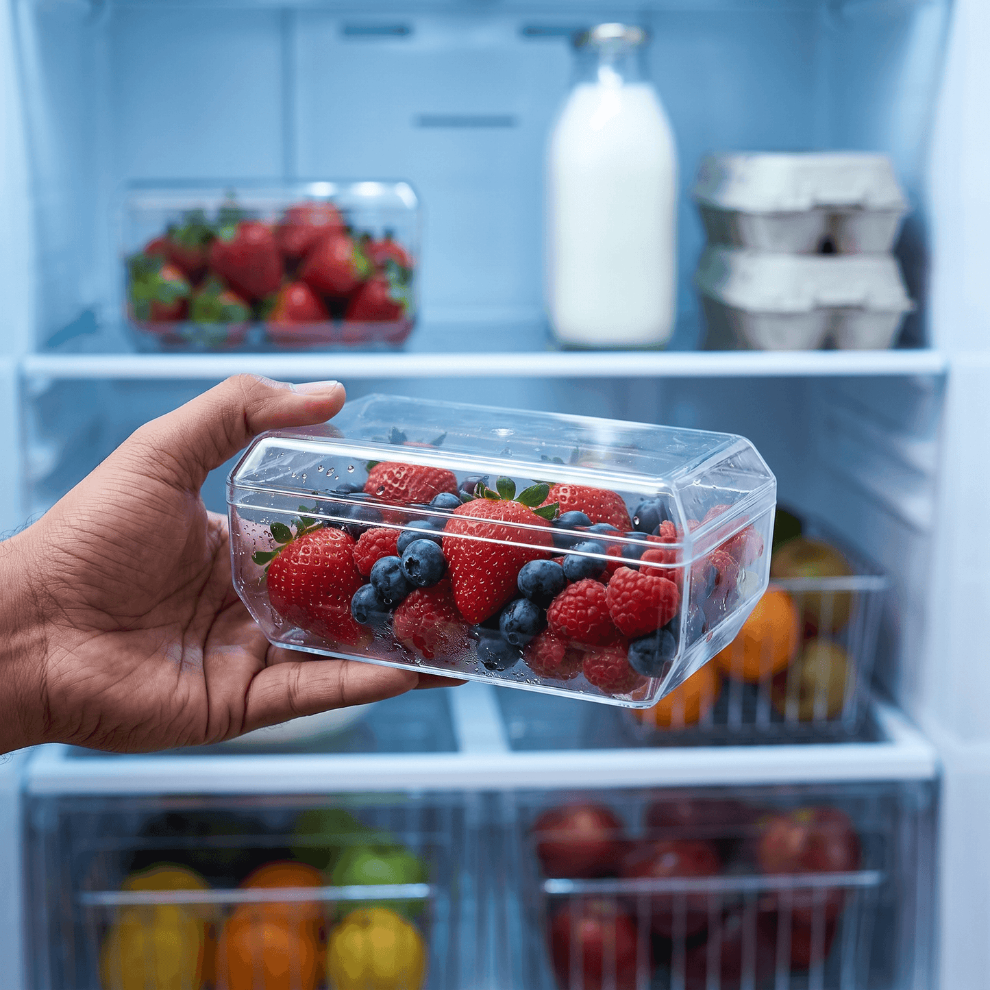 Rectangular Acrylic Storage Container - 500g