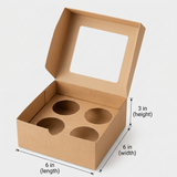4 cupcake box Kraft