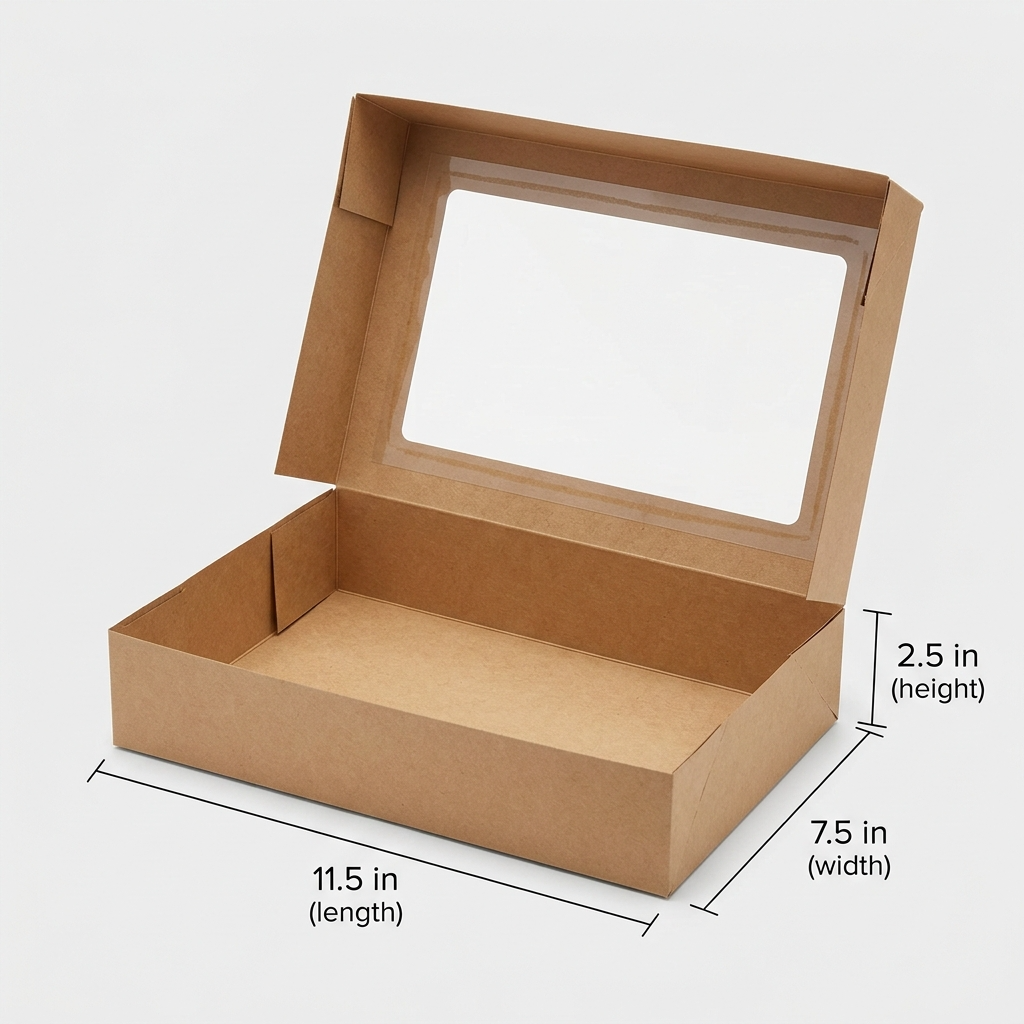 6-Donut Box with Window Kraft