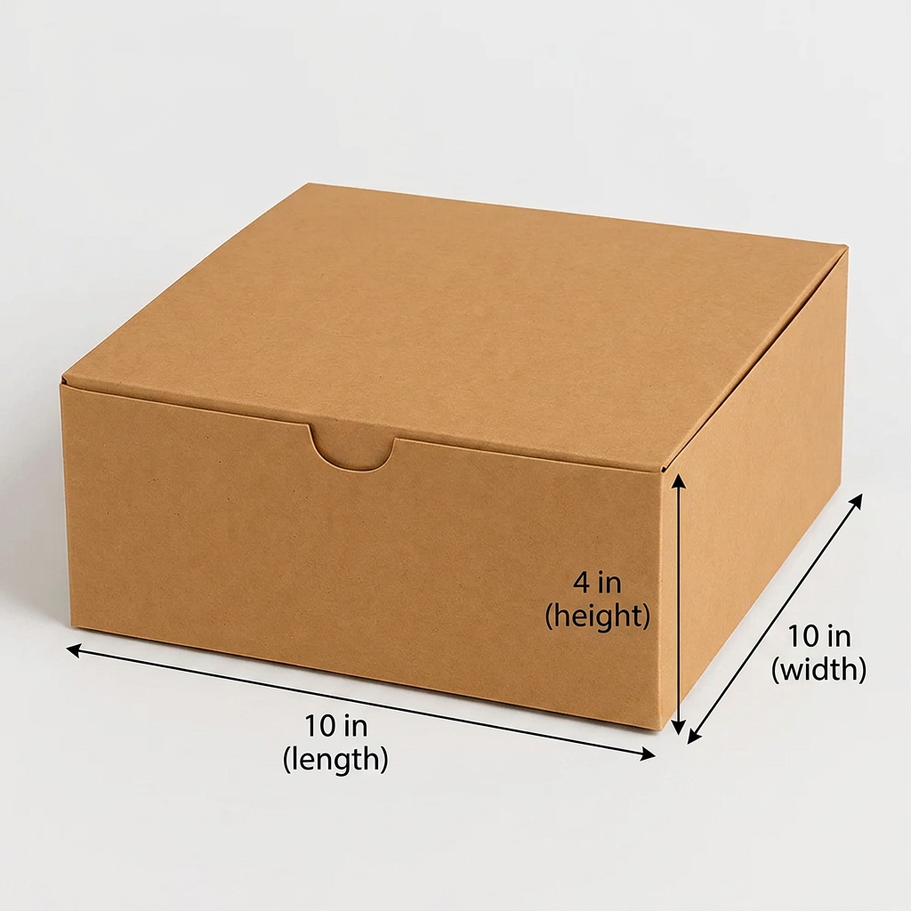 Kraft Cake Box - 10x10x4