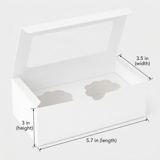 2 cupcake box White