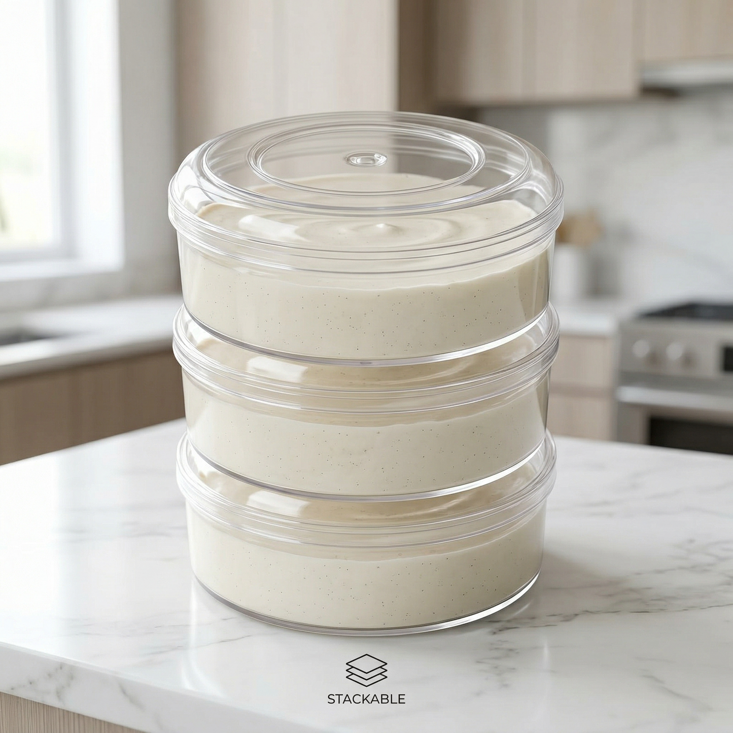 ROUND ACRYLIC DESSERT BOX - 250g