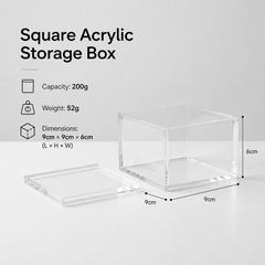 SQUARE ACRYLIC DESSERT BOX - 200g