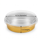 Premium Round Gold Aluminum Foil Pan with Clear Lid (250ml) – Oven-Safe Disposable Baking & Catering Container