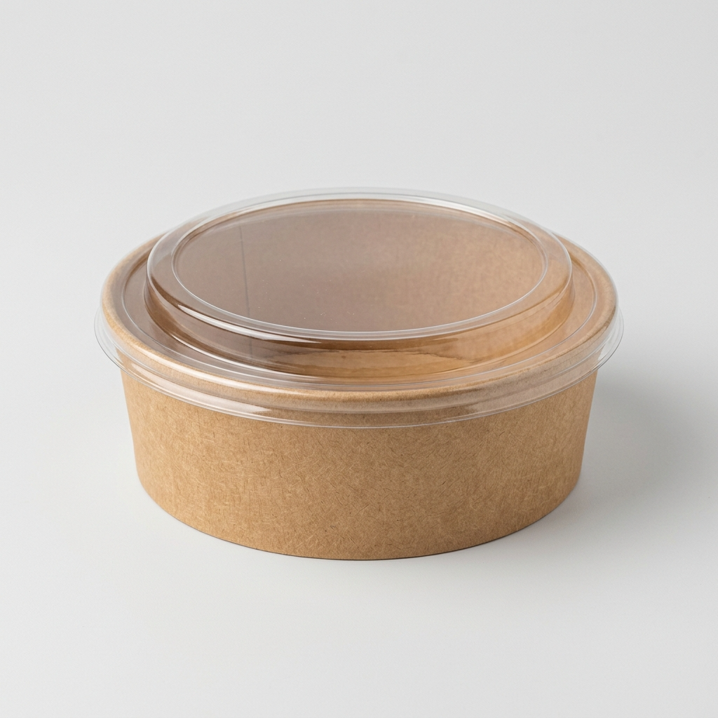 Kraft Bowl with PET Lid - Small Size - 500ml