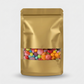 Golden Aluminum Pouches With Clear Window