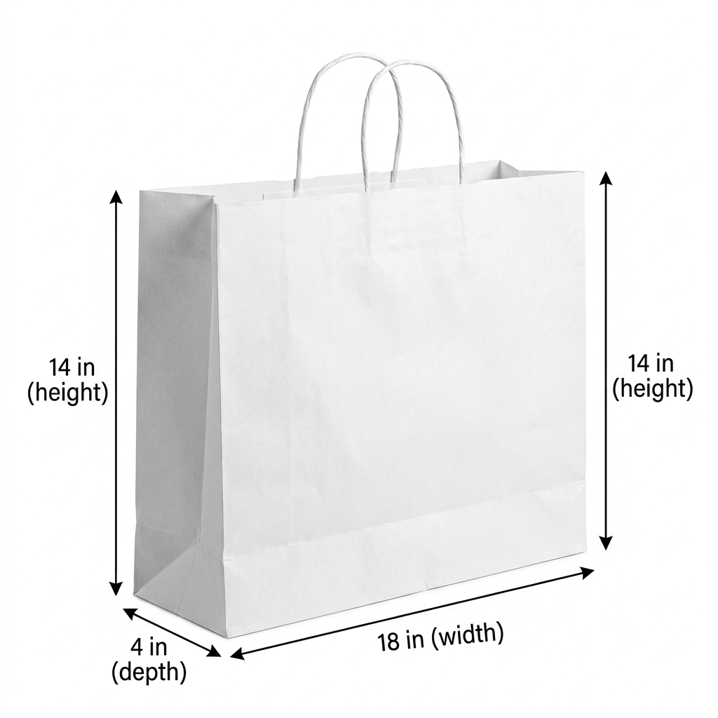 White Wardrobe Bag – Medium 14 × 18 × 4 in