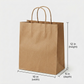 Brown Kraft Twisted Handle Bag – Large 12 × 10 × 5
