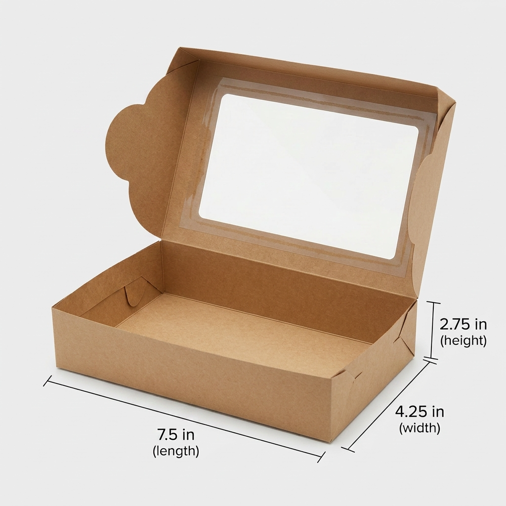 Kraft Meal Box | 7.5 × 4.25 × 2.75 in