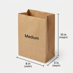 Takeaway bag medium 10" x8" x5"