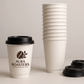 8oz Double wall white coffee cup Custom