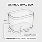 Acrylic Oval Storage Box - 200g Capacity