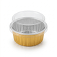 Premium Mini Gold Aluminum Foil Cup with Clear Dome Lid (130ml)– Oven-Safe Disposable Baking & Dessert Cup