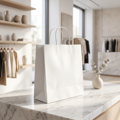 White Wardrobe Bag – Medium 14 × 18 × 4 in