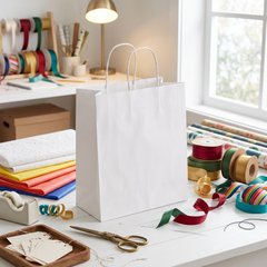 White Wardrobe Bag – Medium 14 × 18 × 4 in