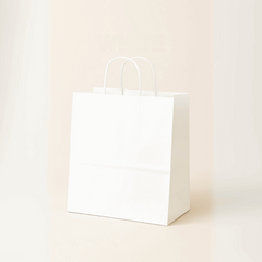 White Kraft Twisted Handle Bag (9x9x5)