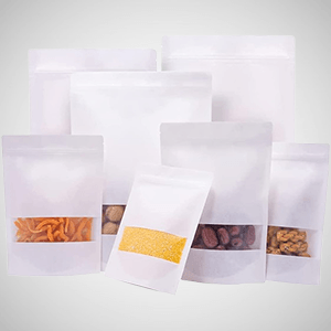 White Kraft Pouches - 20×30cm