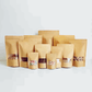23x35 kraft brown stand-up pouch with zip lock and gusset – PackItUp Pakistan