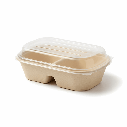 Bagasse Bowl 2 Compartment 1000ml
