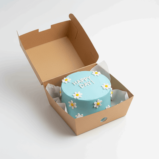 kraft bento cake box 5x4.5x3 made from 280 gsm food-grade kraft card – PackItUp Pakistan