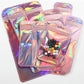 Pink Holographic Mylar Jewelry Pouches