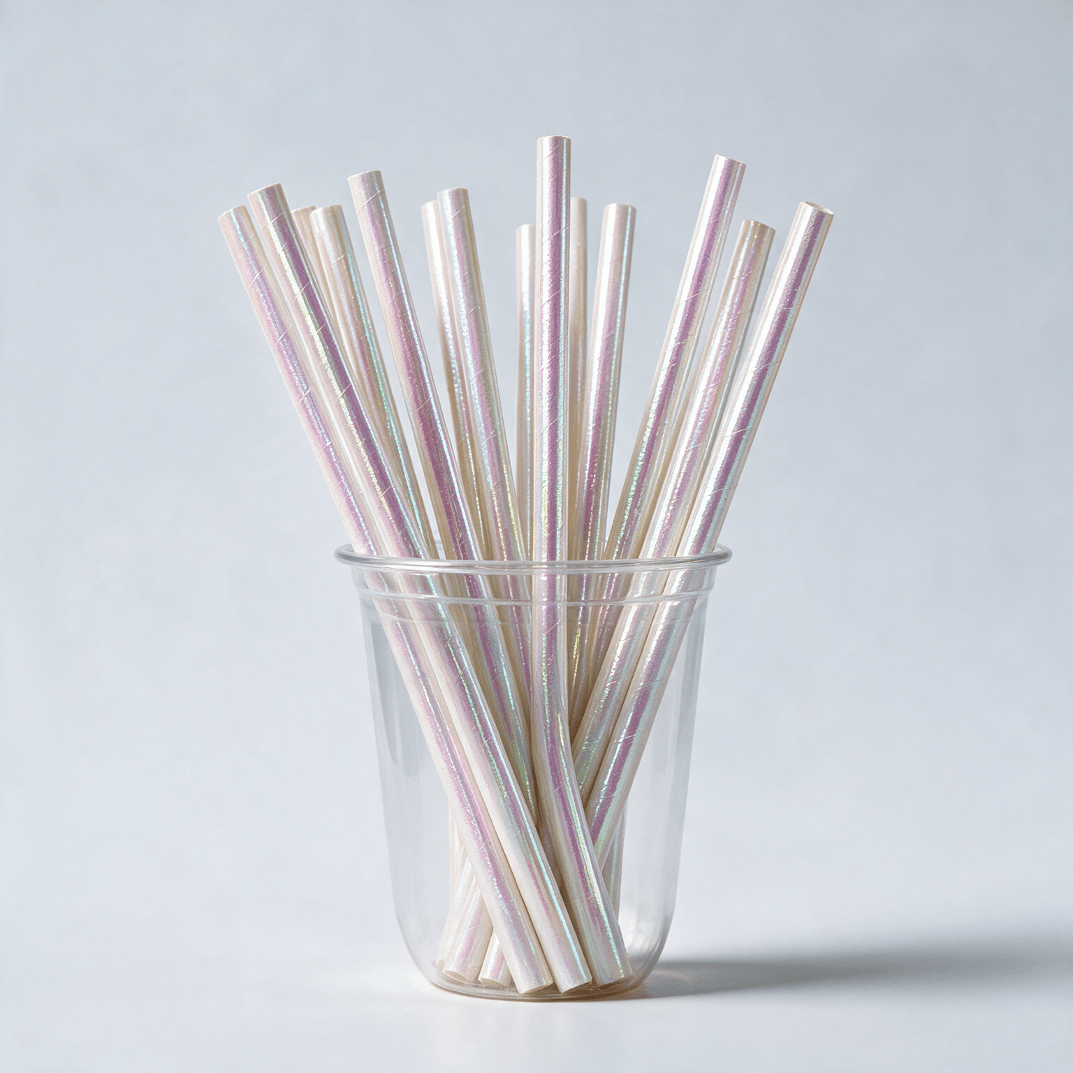 Premium 8mm Decorative Paper Straws (Assorted Metallic & Patterned)