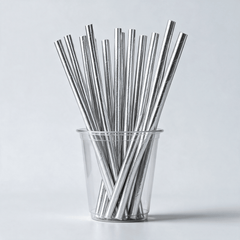 Premium 8mm Decorative Paper Straws (Assorted Metallic & Patterned)