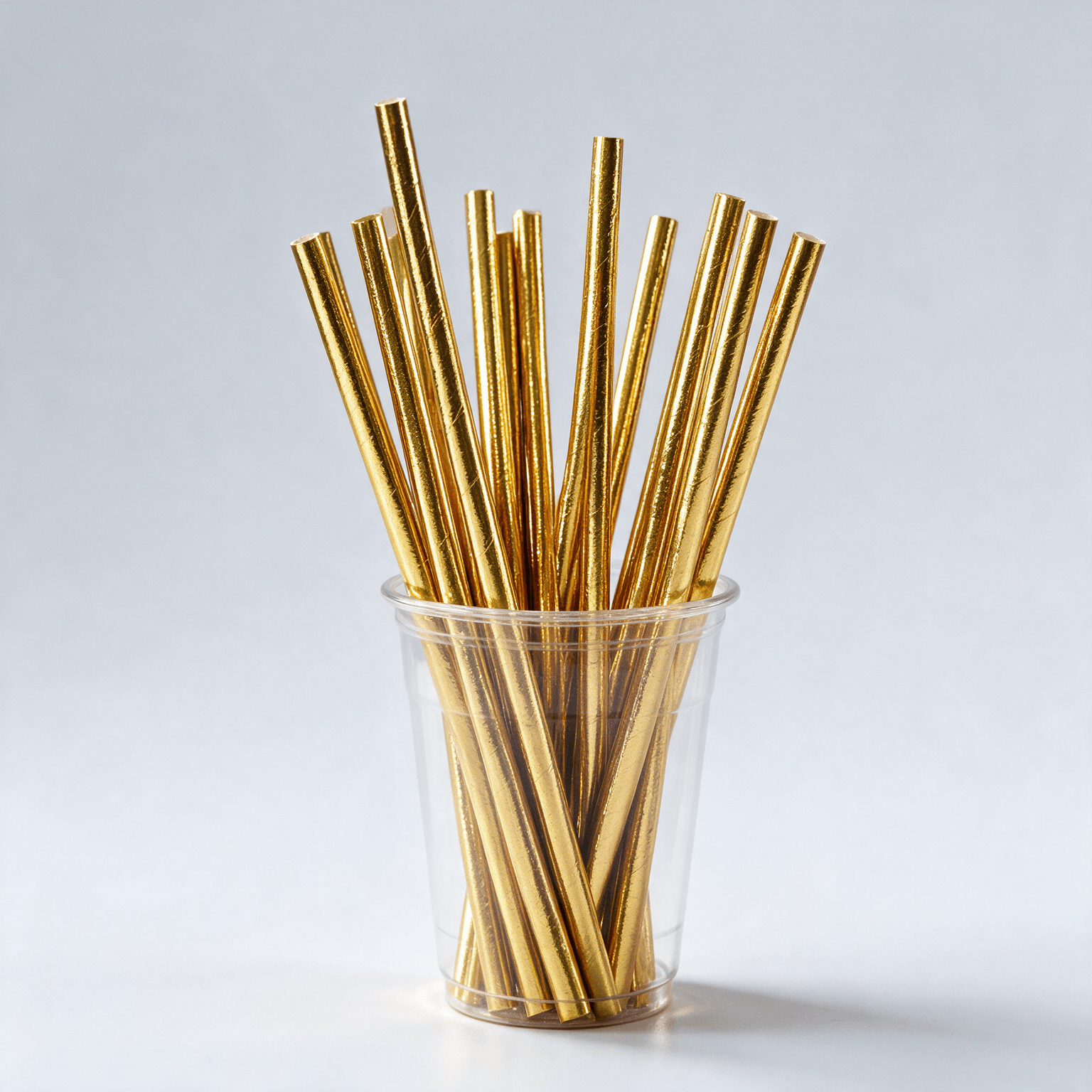 Premium 8mm Decorative Paper Straws (Assorted Metallic & Patterned)