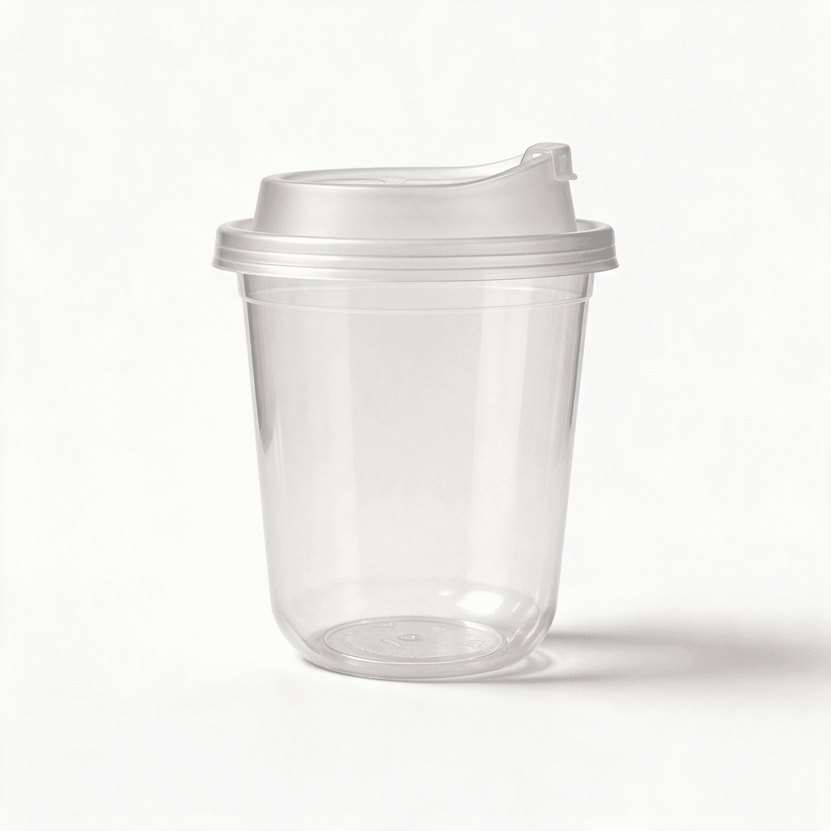 frosted U-shaped PP plastic cups with clear convertible sip lids filled with matcha and iced coffee – PackItUp Pakistan