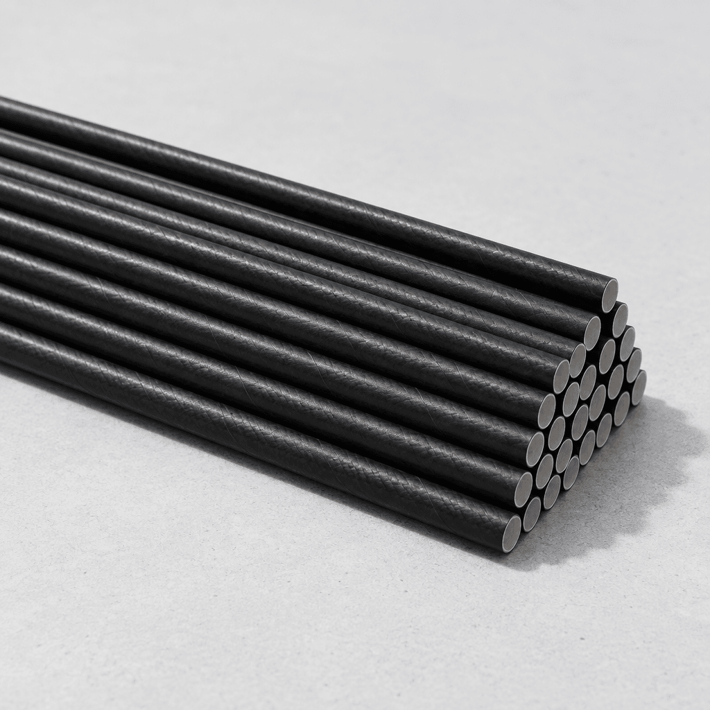 premium 8mm black paper drinking straws eco-friendly biodegradable design for cafes – PackItUp Pakistan
