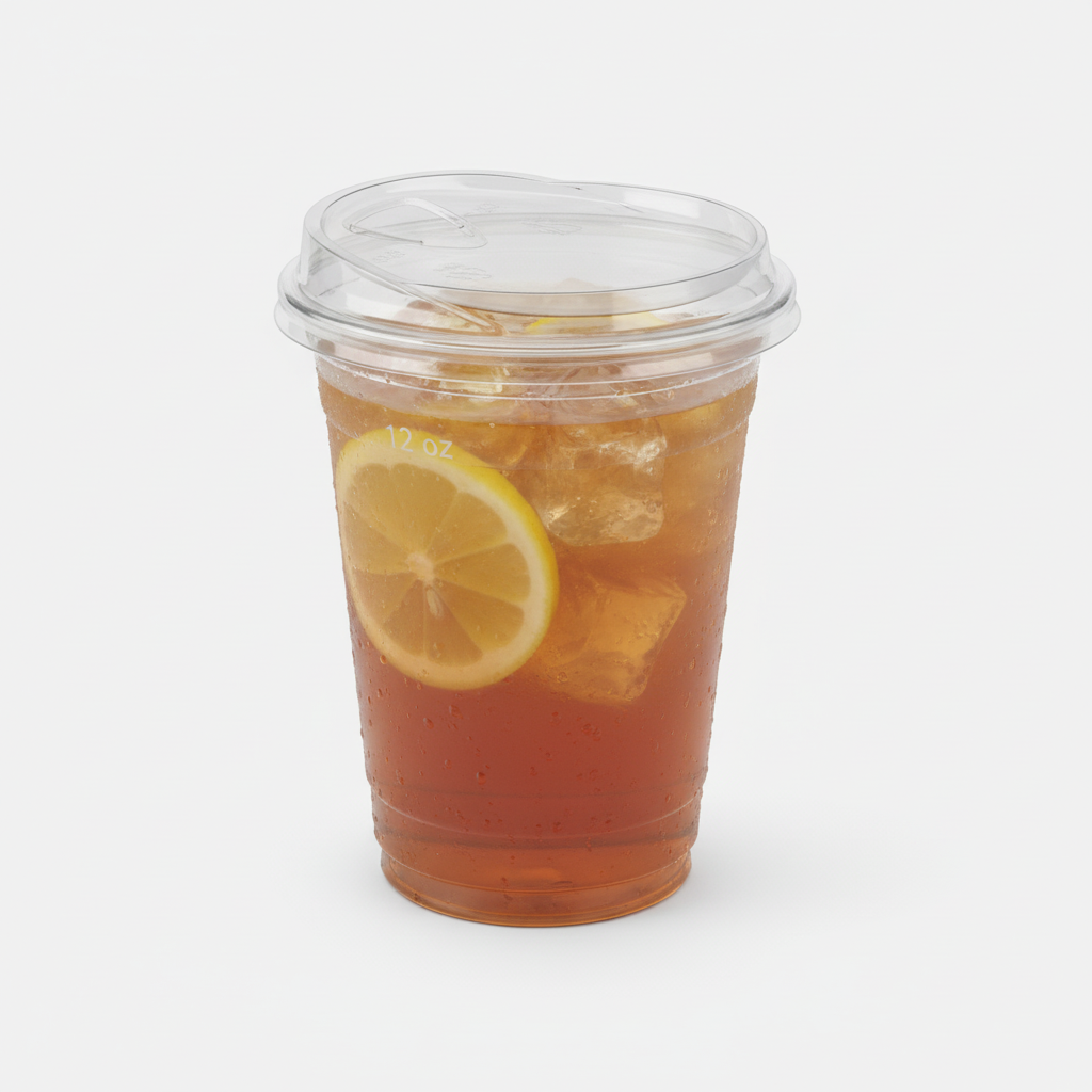 Sip Lid on 12oz Glass – #f1f1f1 Background