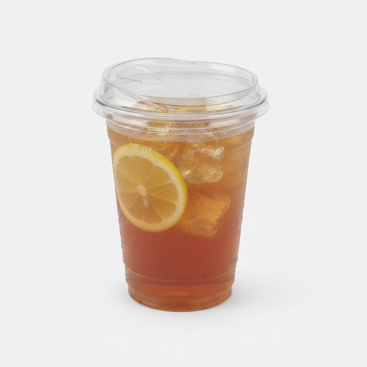 Sip Lid on 12oz Glass – #f1f1f1 Background