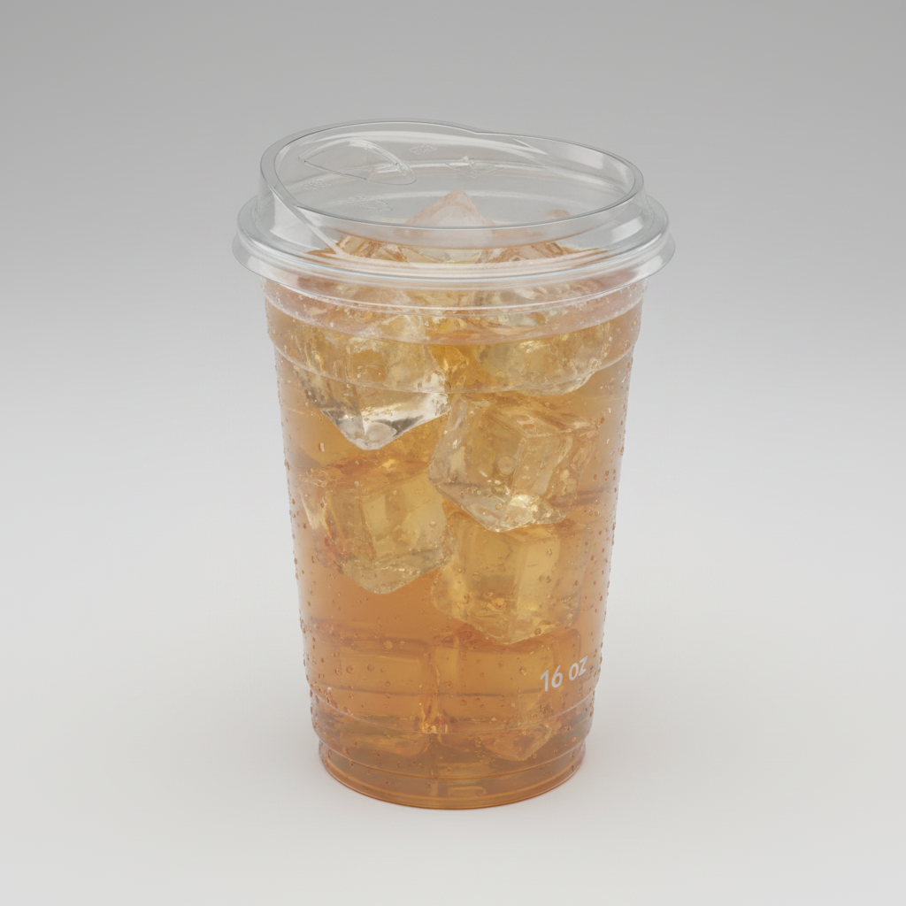 Sip Lid on 16oz Glass – #f1f1f1 Background
