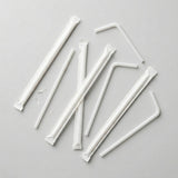 White Plastic Straw (Individually Wrapped) (6mm)